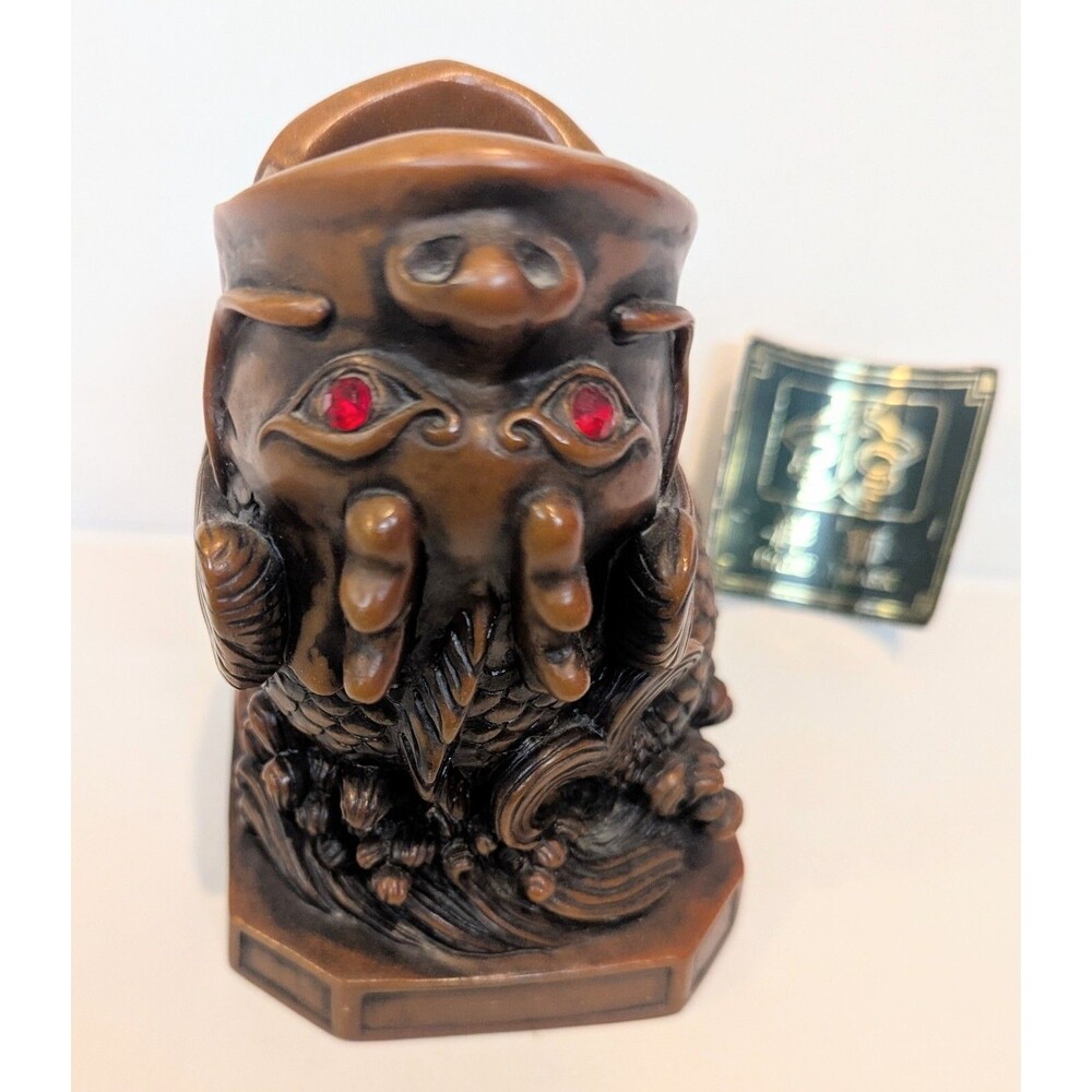 Vintage Chinese Brush Pot Bronze Fish Vase Pen Holder Container Rare